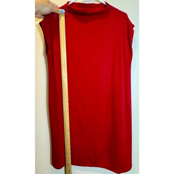 NWOT Eileen Fisher Sueded Cupro Knit Funnel Neck Women's Dress Petite Small - Picture 7 of 10